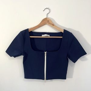 Oak & Fort Navy Blue Zipper Bodice